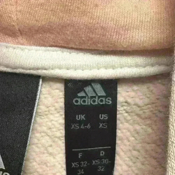 Adidas Multicolored Cuffed Sleeve Long Sleeve Crop Sweatshirt Womens Size XS - Picture 3 of 3